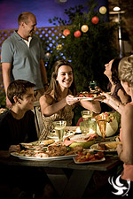 family gathering and entertaining