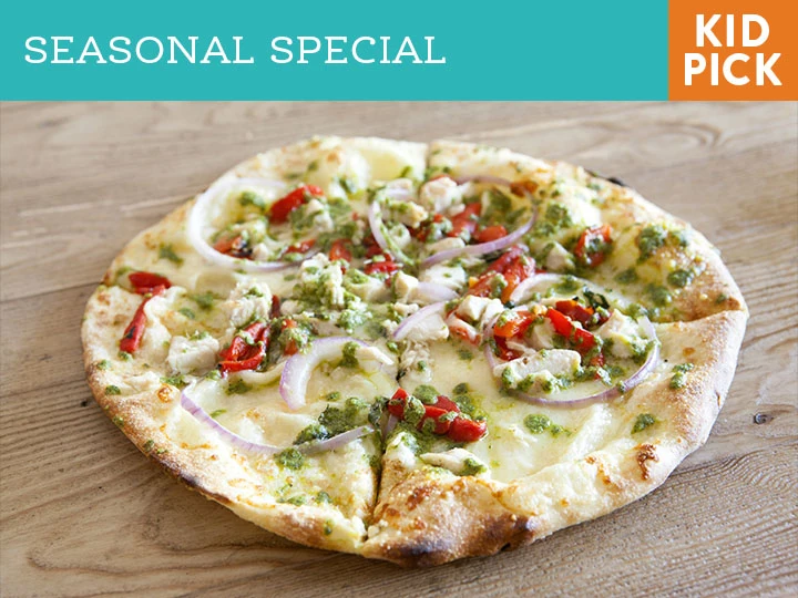Grilled Pesto Chicken Pizza