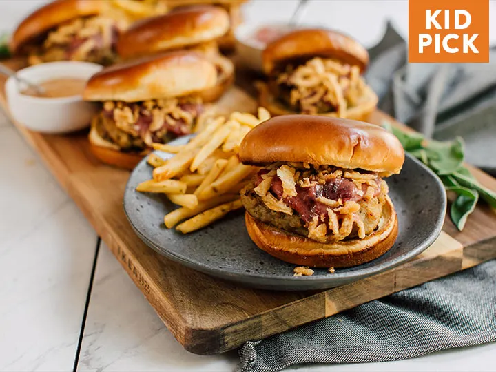 Thanksgiving Burger with Rosemary Shoestring Fries