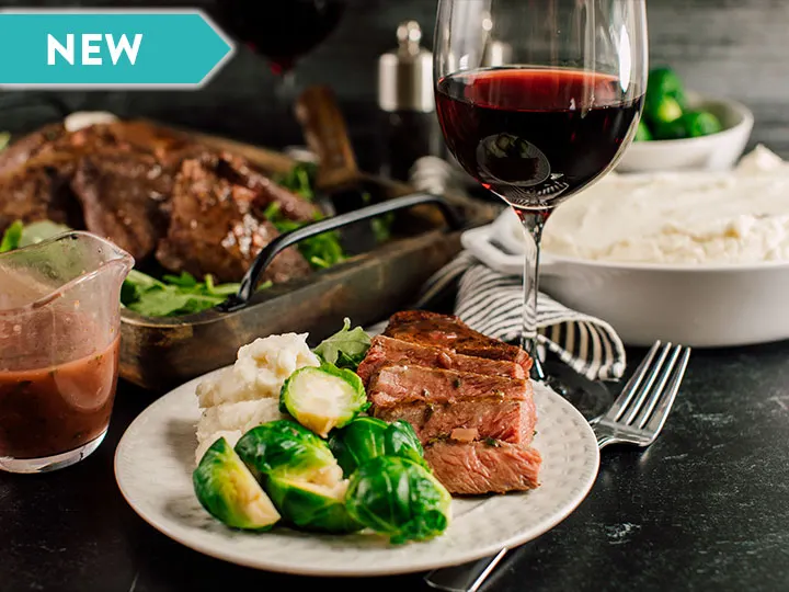 Seared Steaks with Red Wine Sauce