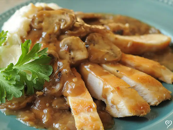 Chicken Marsala with Mushrooms & Mashed Potatoes