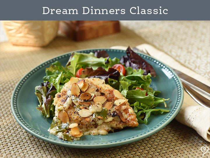 Chateau Chicken with Almond Butter Sauce and Lemon Garlic Green Beans