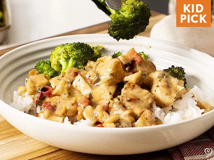 Thai Peanut Chicken over Jasmine Rice
