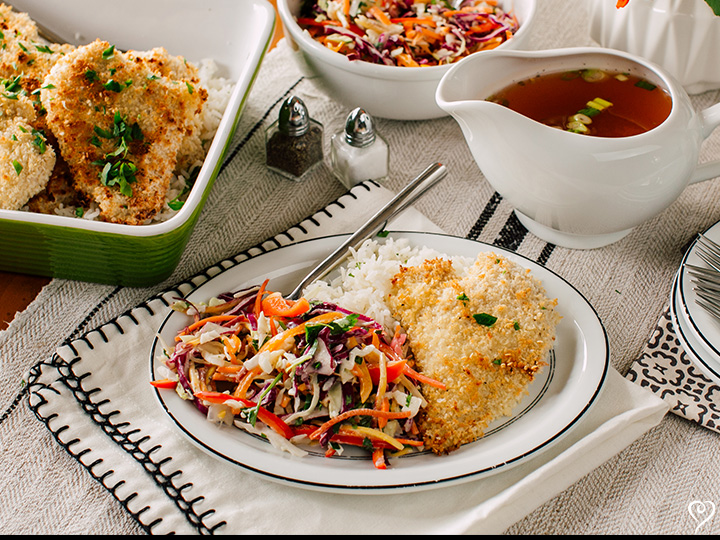 Toasted Sesame Chicken with Sweet Chili Sauce