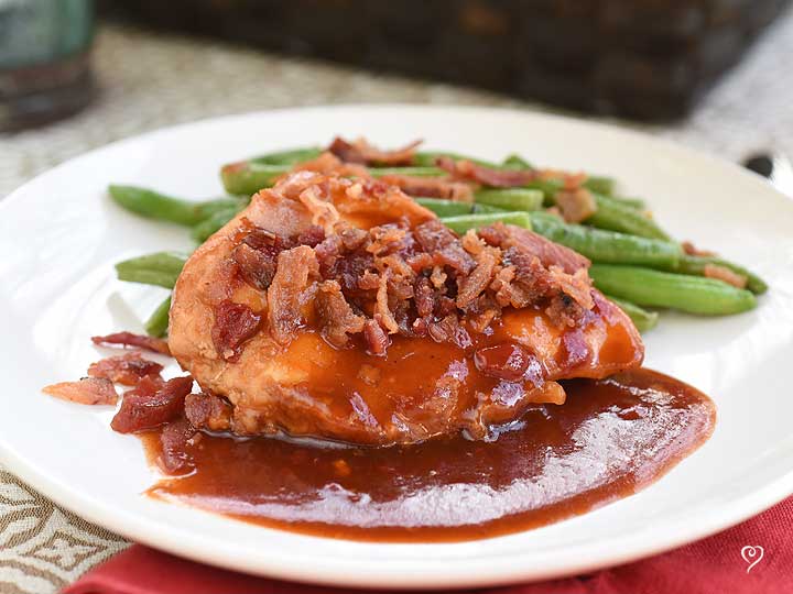 Maple Bourbon BBQ Chicken with Bacon